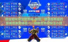微信如何投注世界杯-微信，便捷而有趣的球赛观赛新体验——揭秘世界杯投注小技巧