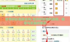 世界杯彩票真实吗-世界杯彩票的真相，概率与乐趣的博弈