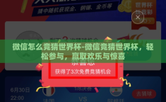 微信怎么竞猜世界杯-微信竞猜世界杯，轻松参与，赢取欢乐与惊喜