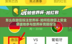 怎么在微信投注世界杯-如何在微信上安全便捷地参与世界杯竞猜投注