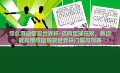 怎么用微信买世界杯-迈向足球狂欢，教你轻松用微信购买世界杯门票与观赛