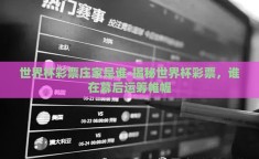 世界杯彩票庄家是谁-揭秘世界杯彩票，谁在幕后运筹帷幄