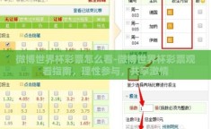 微博世界杯彩票怎么看-微博世界杯彩票观看指南，理性参与，共享激情