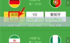 微信能买世界杯体彩-微信与世界杯体彩，新时代的便捷购买渠道