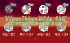 怎么在线买世界杯彩票-轻松指南，在线购买世界杯彩票的实操步骤与注意事项