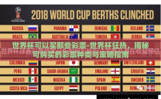世界杯可以买那些彩票-世界杯狂热，揭秘可购买的彩票种类与策略指南