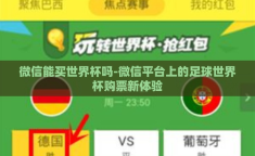微信能买世界杯吗-微信平台上的足球世界杯购票新体验