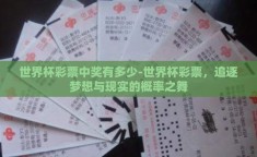 世界杯彩票中奖有多少-世界杯彩票，追逐梦想与现实的概率之舞