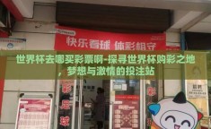 世界杯去哪买彩票啊-探寻世界杯购彩之地，梦想与激情的投注站