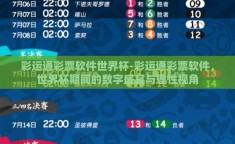 彩运通彩票软件世界杯-彩运通彩票软件，世界杯期间的数字盛宴与理性视角