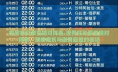 世界杯彩票竞猜对阵表-世界杯彩票竞猜对阵表，策略规划与激情碰撞的赛场