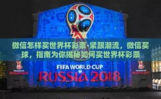 微信怎样买世界杯彩票-紧跟潮流，微信买球，指南为你揭秘如何买世界杯彩票