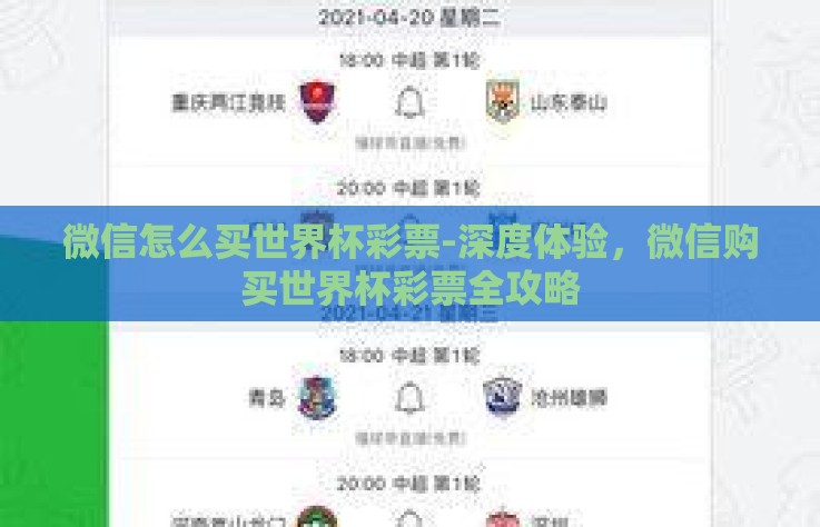 微信怎么买世界杯彩票-深度体验，微信购买世界杯彩票全攻略