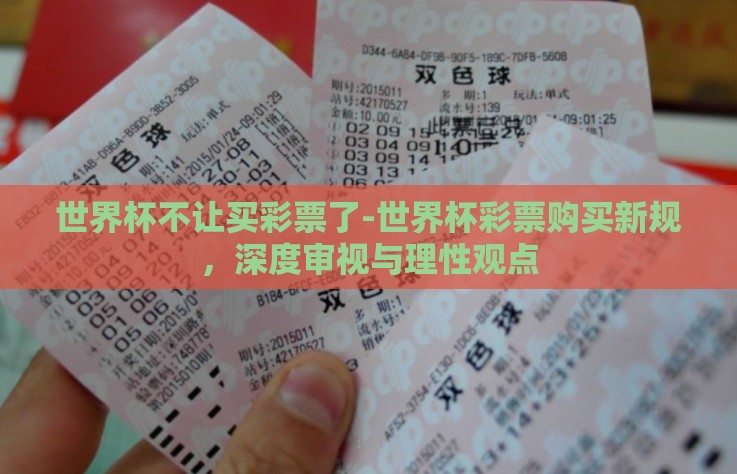 世界杯不让买彩票了-世界杯彩票购买新规，深度审视与理性观点