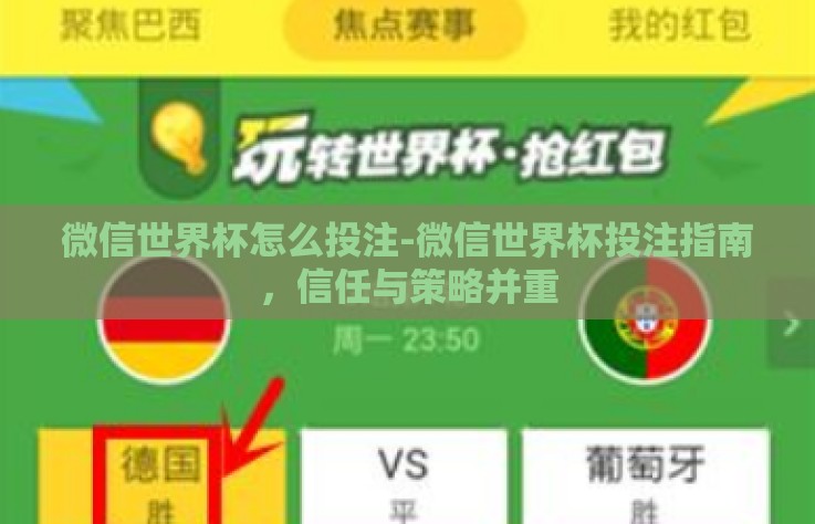 微信世界杯怎么投注-微信世界杯投注指南，信任与策略并重