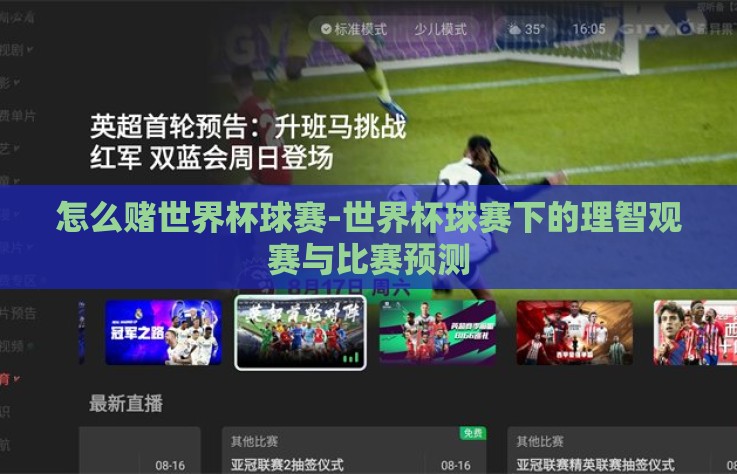 怎么赌世界杯球赛-世界杯球赛下的理智观赛与比赛预测 怎么赌世界杯球赛-世界杯球赛下的理智观赛与比赛预测