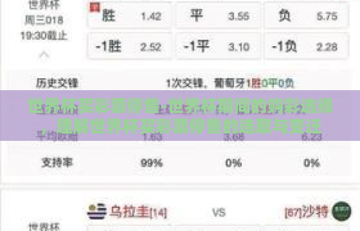 世界杯买彩票停售-世界杯期间的购彩选择，理解世界杯买彩票停售的选取与变迁