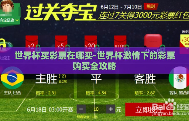 世界杯买彩票在哪买-世界杯激情下的彩票购买全攻略 世界杯买彩票在哪买-世界杯激情下的彩票购买全攻略