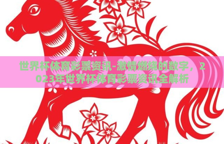 世界杯体育彩票资讯-激情燃烧的数字，2023年世界杯体育彩票资讯全解析