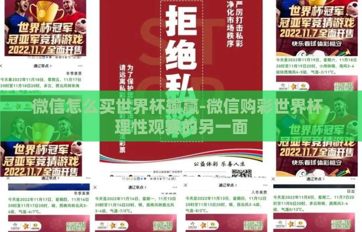 微信怎么买世界杯输赢-微信购彩世界杯，理性观赛的另一面