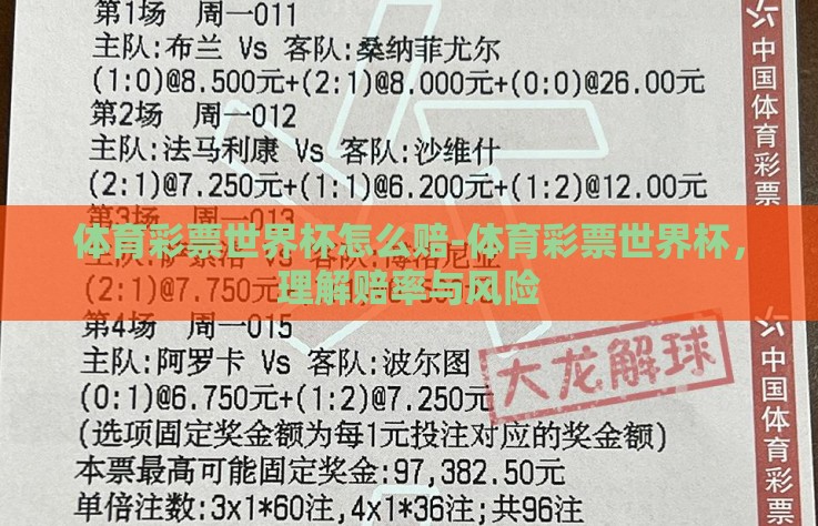 体育彩票世界杯怎么赔-体育彩票世界杯，理解赔率与风险