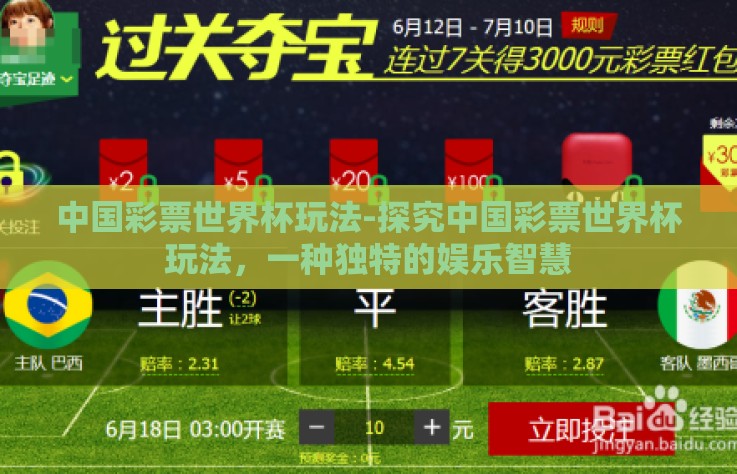 中国彩票世界杯玩法-探究中国彩票世界杯玩法，一种独特的娱乐智慧