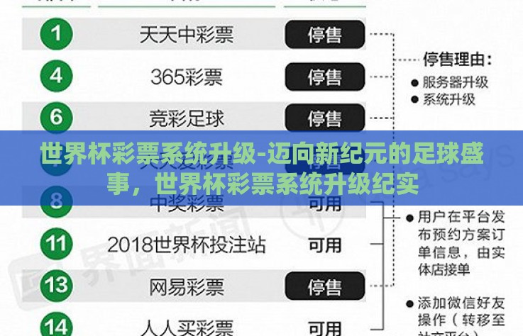 世界杯彩票系统升级-迈向新纪元的足球盛事，世界杯彩票系统升级纪实