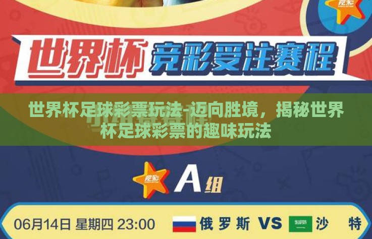 世界杯足球彩票玩法-迈向胜境，揭秘世界杯足球彩票的趣味玩法
