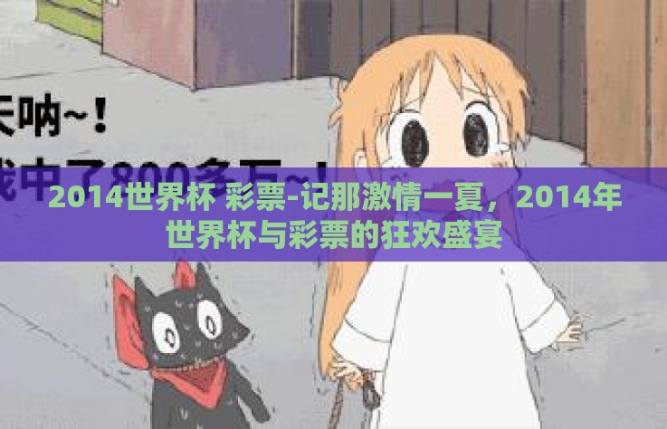 2014世界杯 彩票-记那激情一夏，2014年世界杯与彩票的狂欢盛宴