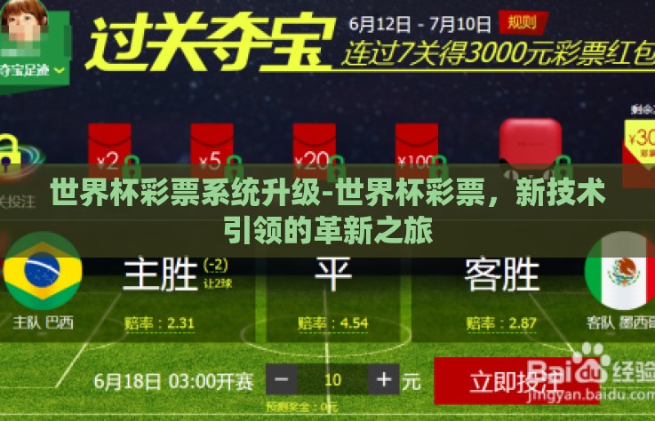 世界杯彩票系统升级-世界杯彩票，新技术引领的革新之旅