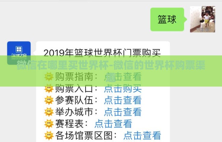 微信在哪里买世界杯-微信的世界杯购票渠道