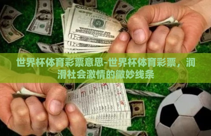 世界杯体育彩票意思-世界杯体育彩票，润滑社会激情的微妙线条