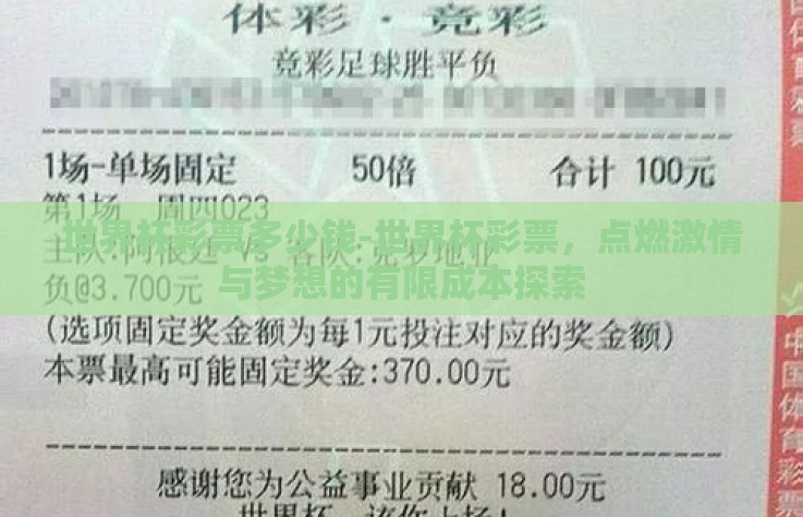 世界杯彩票多少钱-世界杯彩票，点燃激情与梦想的有限成本探索